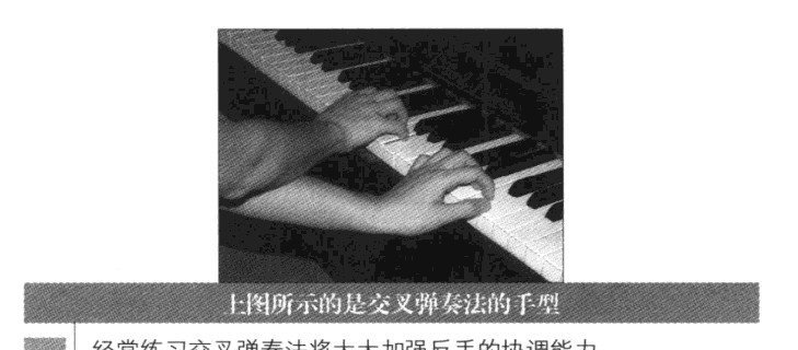 交叉弹奏法的手型