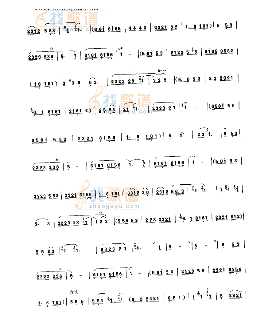 两夹弦随想曲 民乐类 唢呐