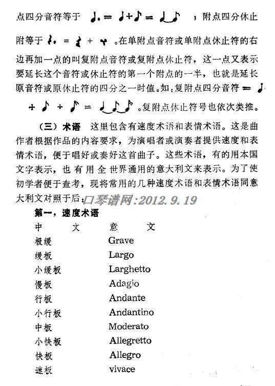 口琴五线谱知识5 口琴五线谱知识5