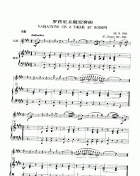 罗西尼主题变奏曲（长笛+钢琴）