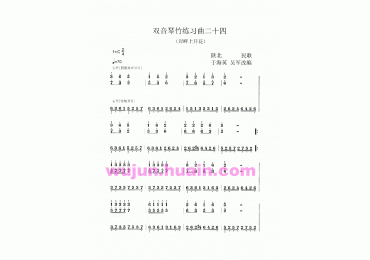 扬琴曲谱：扬琴双音琴竹练习曲30首之二十四