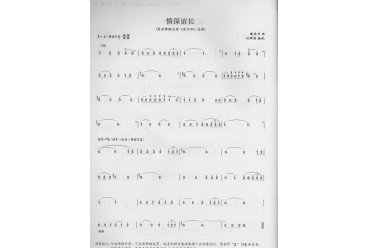 笛子演奏通俗歌曲谱之：情深谊长