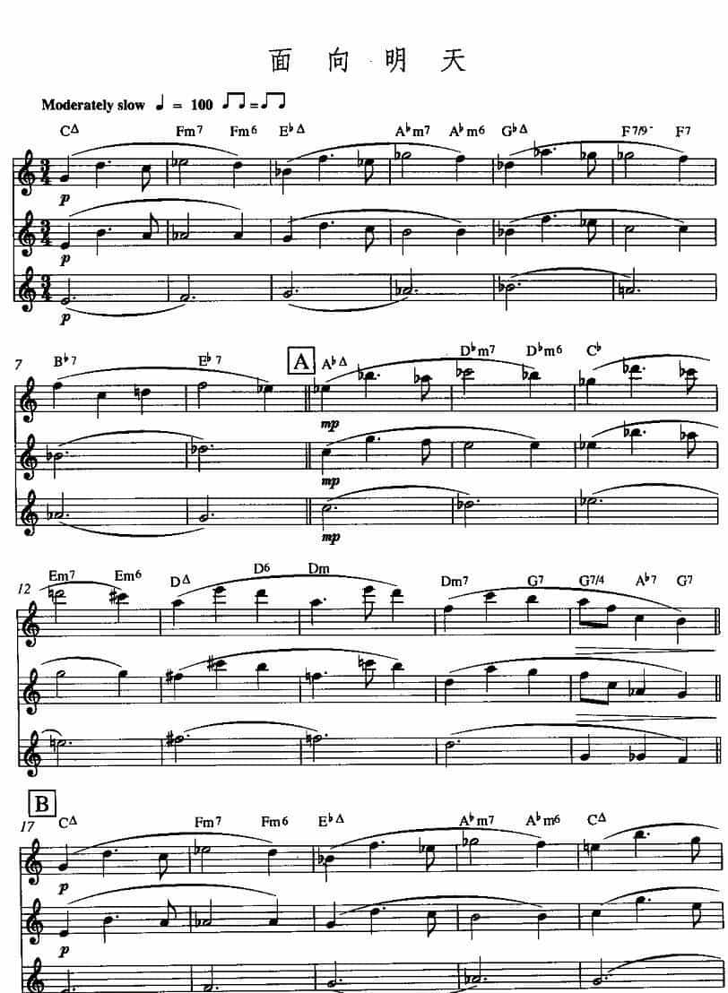 面向明天（长笛三重奏）