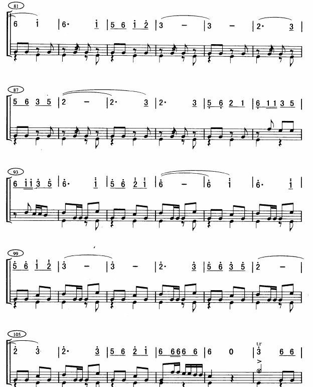 草原小骑兵(架子鼓谱)