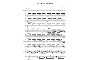 爵士鼓谱 Welcome To The Jungle