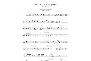 单簧管戏剧插曲谱：Don't Cry For Me Argentina 不要为我哭泣 阿根廷