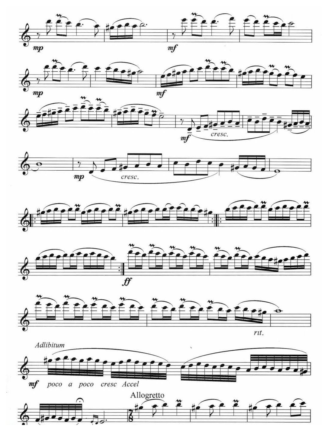 长笛六级演奏乐曲《西部随想曲/鹰之歌/查尔达什舞曲》
