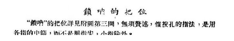 舞台实用唢呐曲牌谱《锁呐的把位》