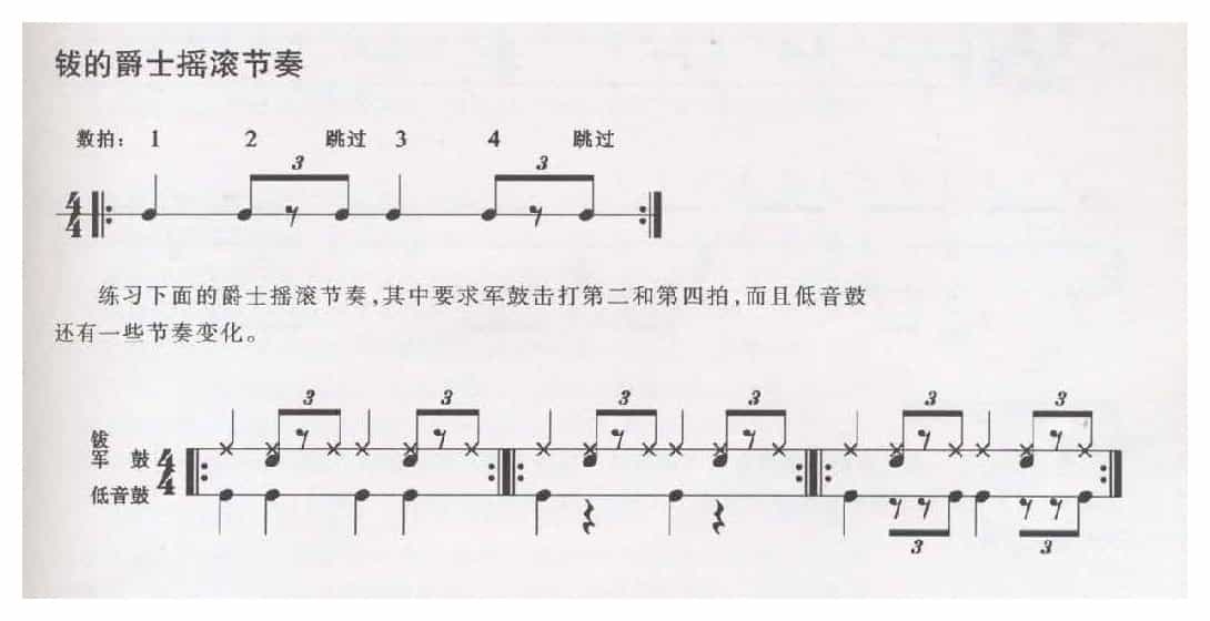 钹的爵士摇滚节奏