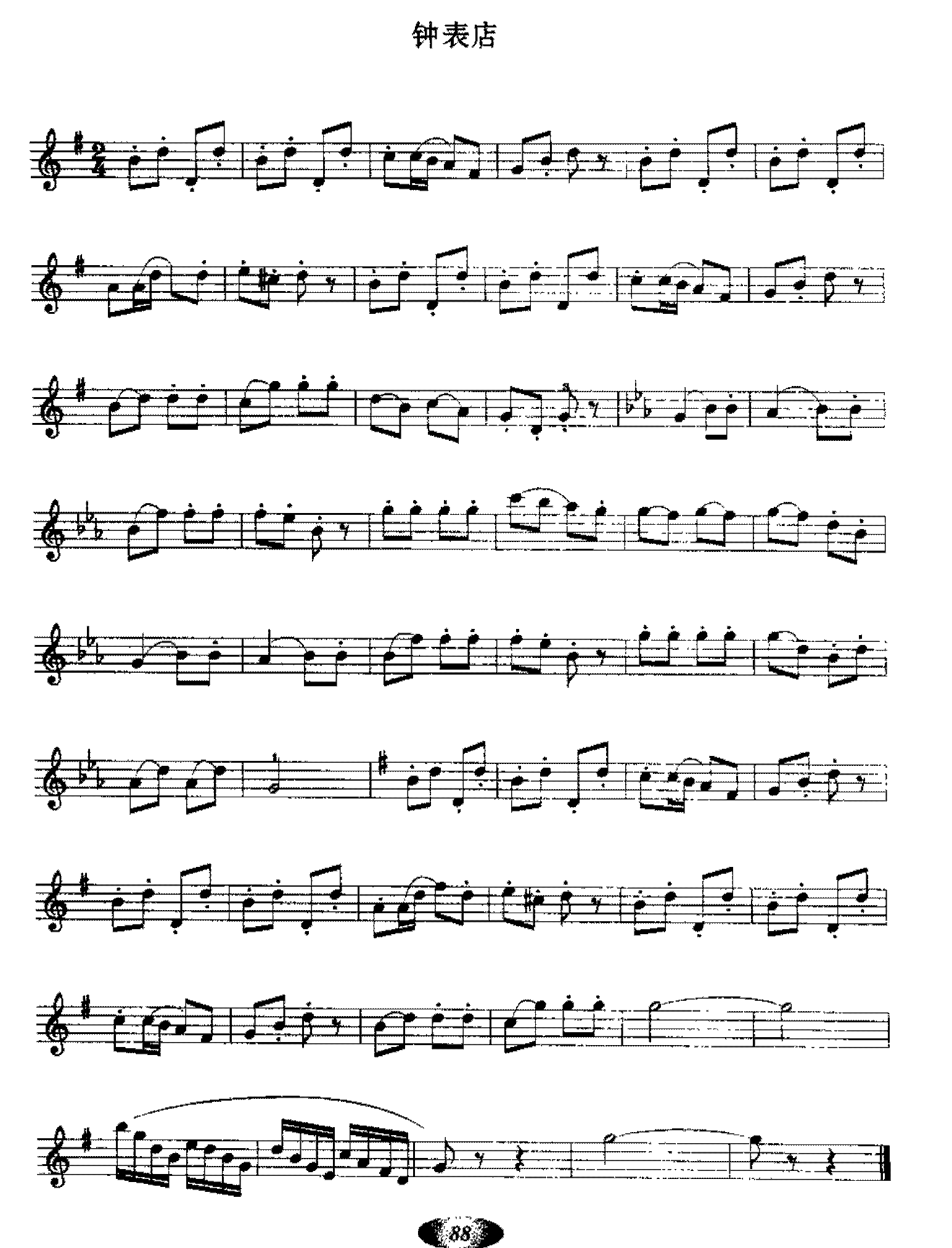 五线谱练习乐曲精选《钟表店》