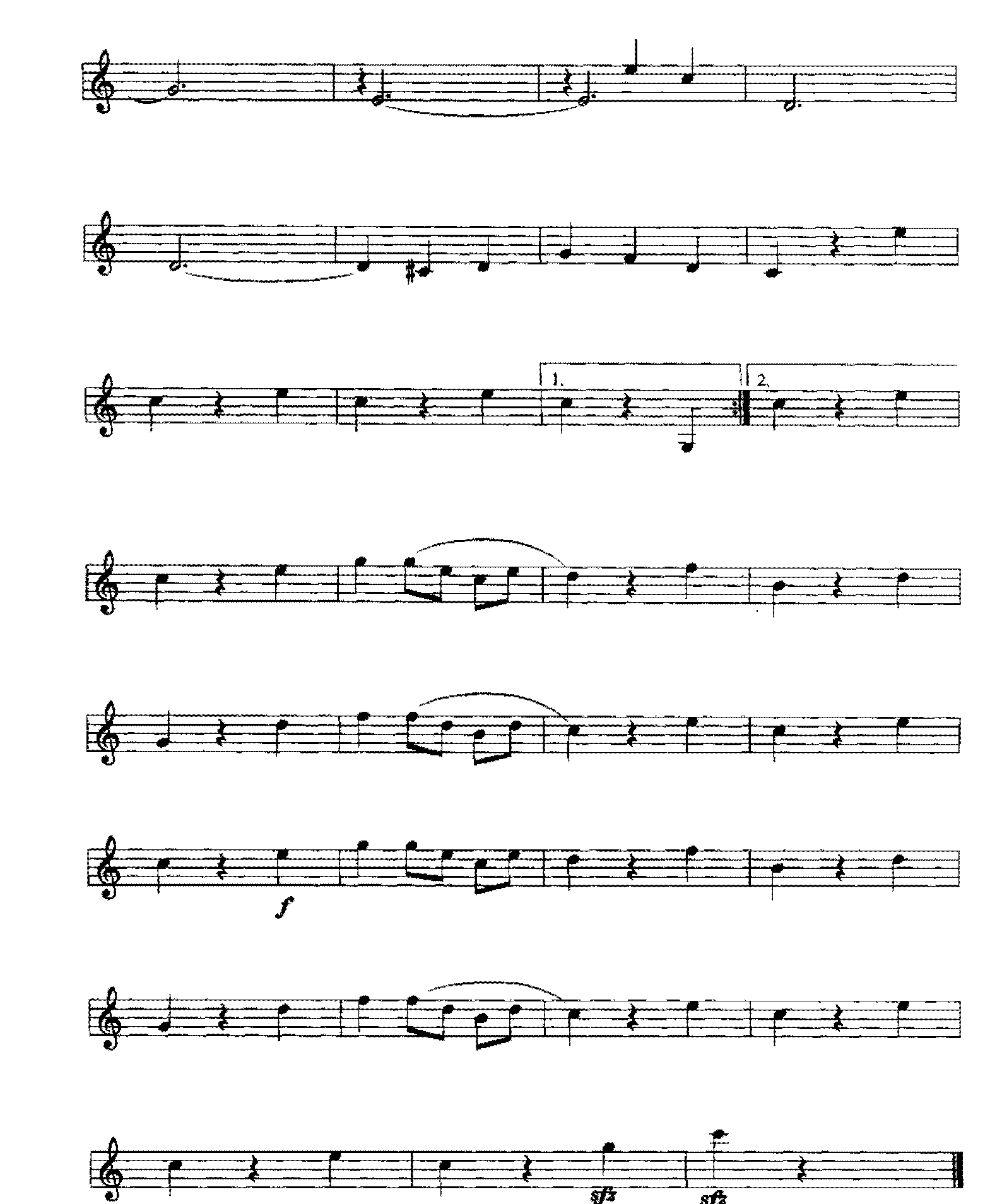 五线谱练习乐曲精选《杜鹃圆舞曲》3