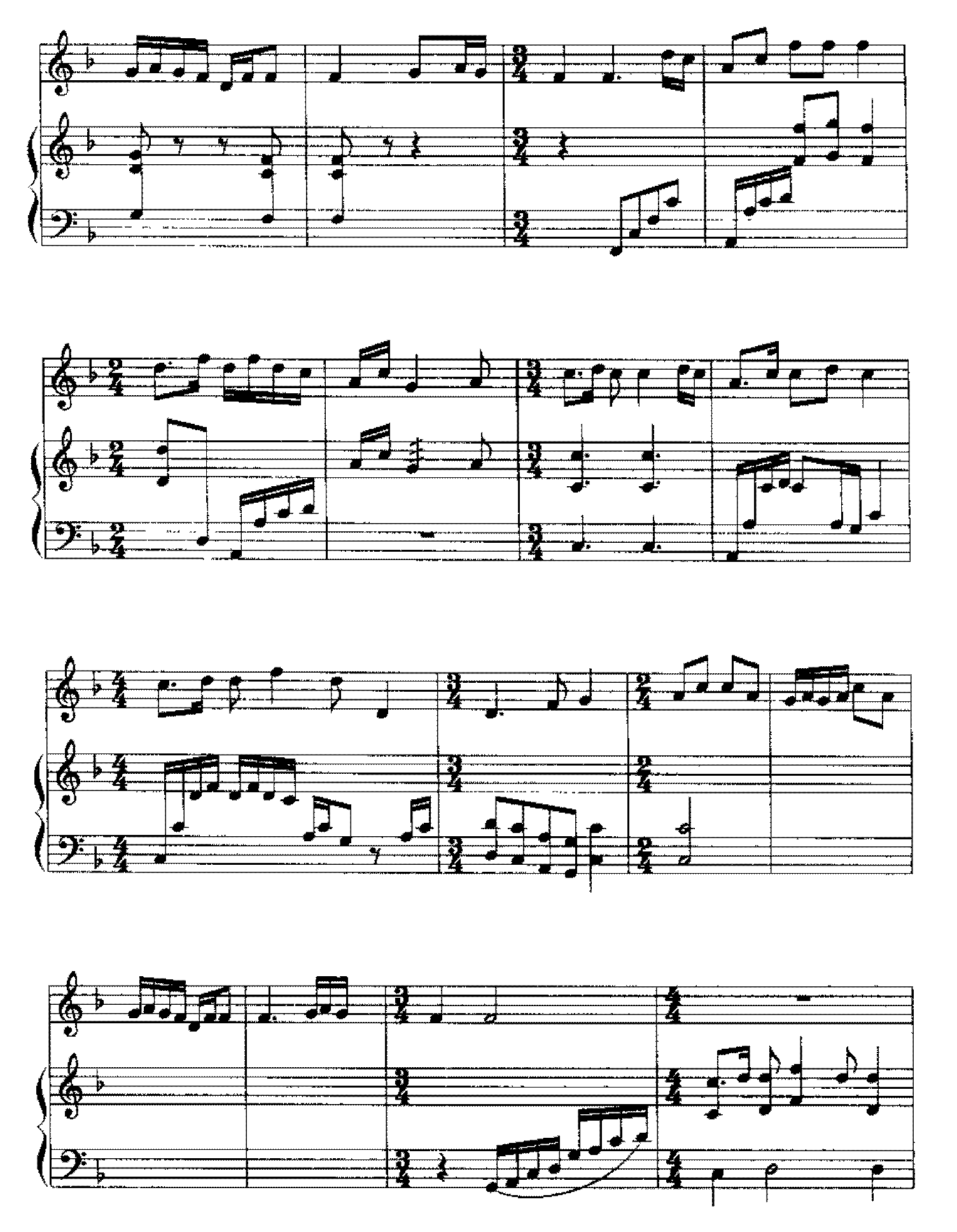 五线谱练习乐曲精选《梅花三弄》4