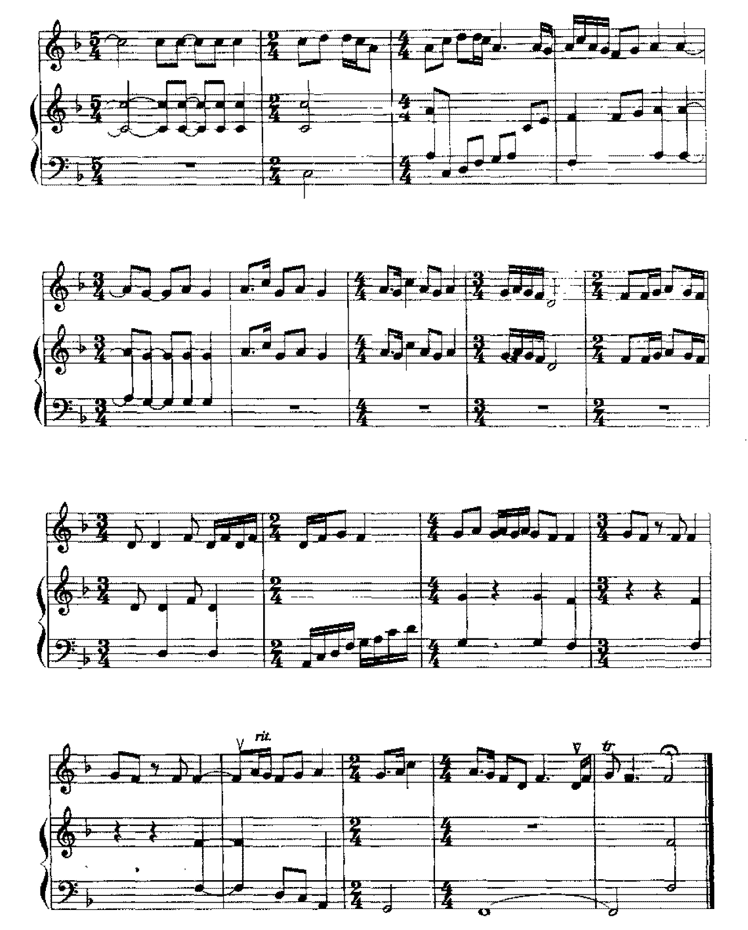 五线谱练习乐曲精选《梅花三弄》6