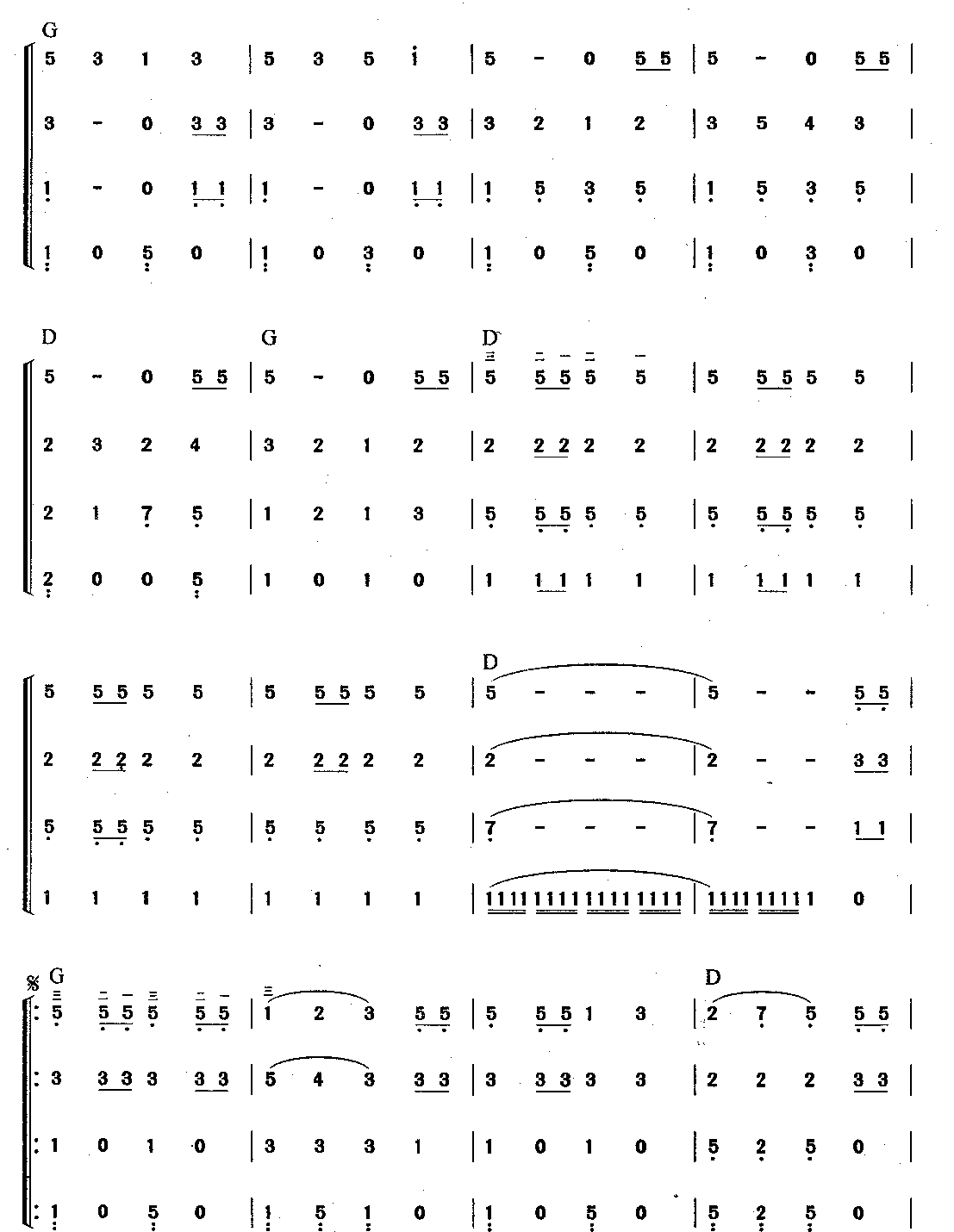 中外电子琴名曲【威廉退尔序曲】简谱版2