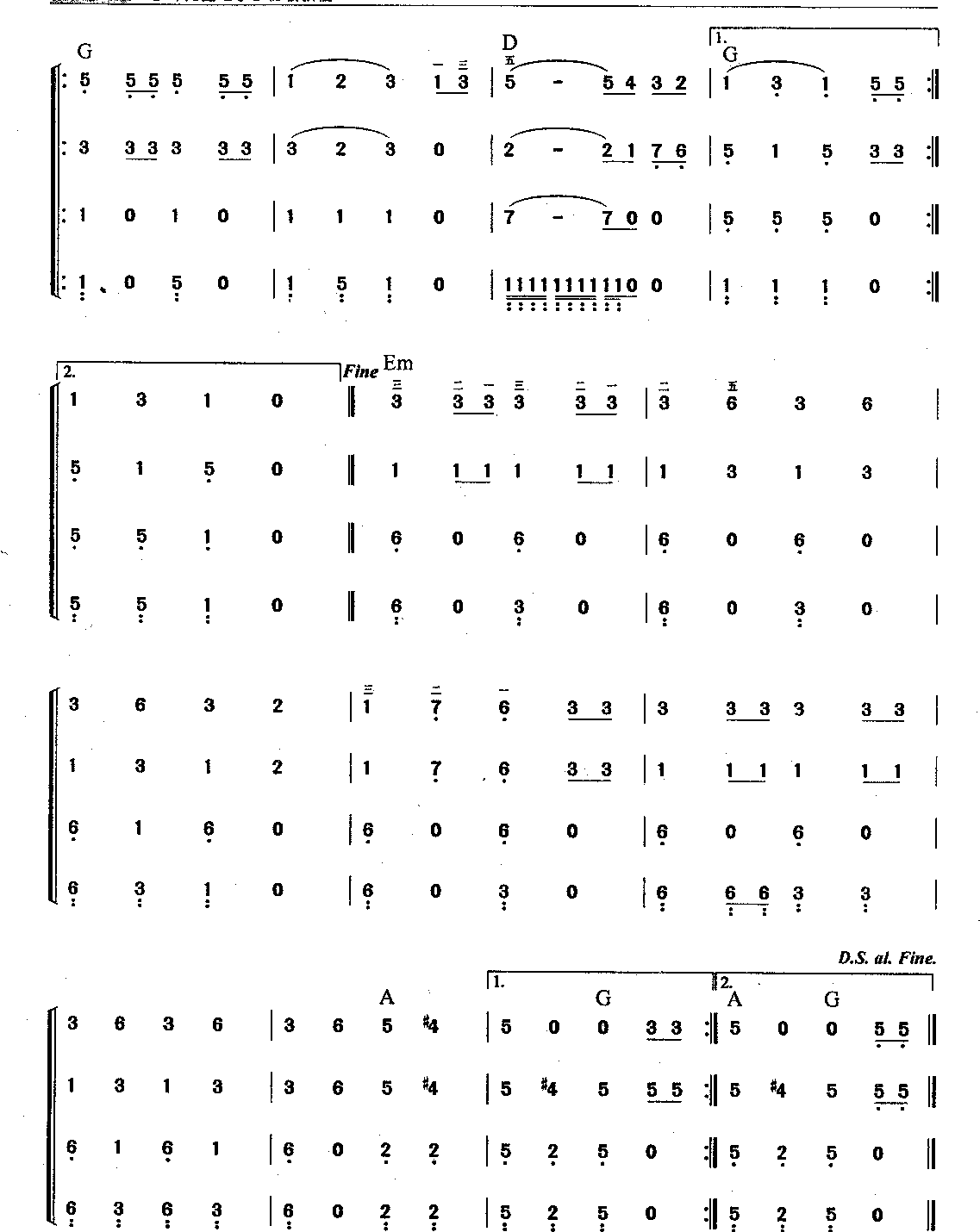 中外电子琴名曲【威廉退尔序曲】简谱版3