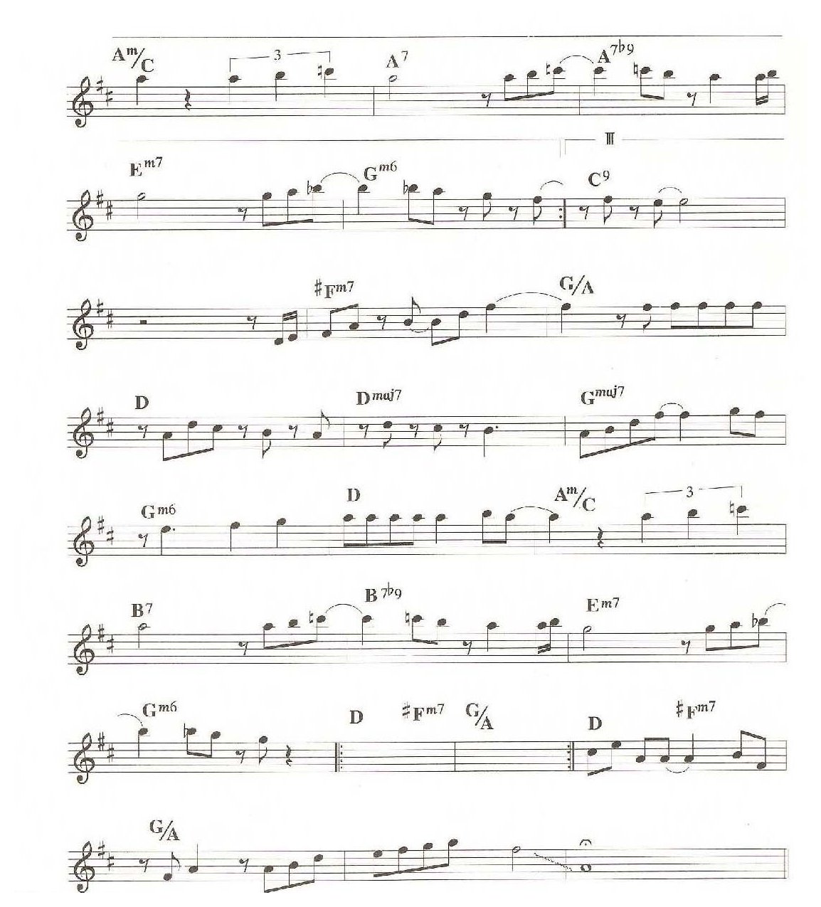 萨克斯乐曲谱《你的爱有多深》bB/bE