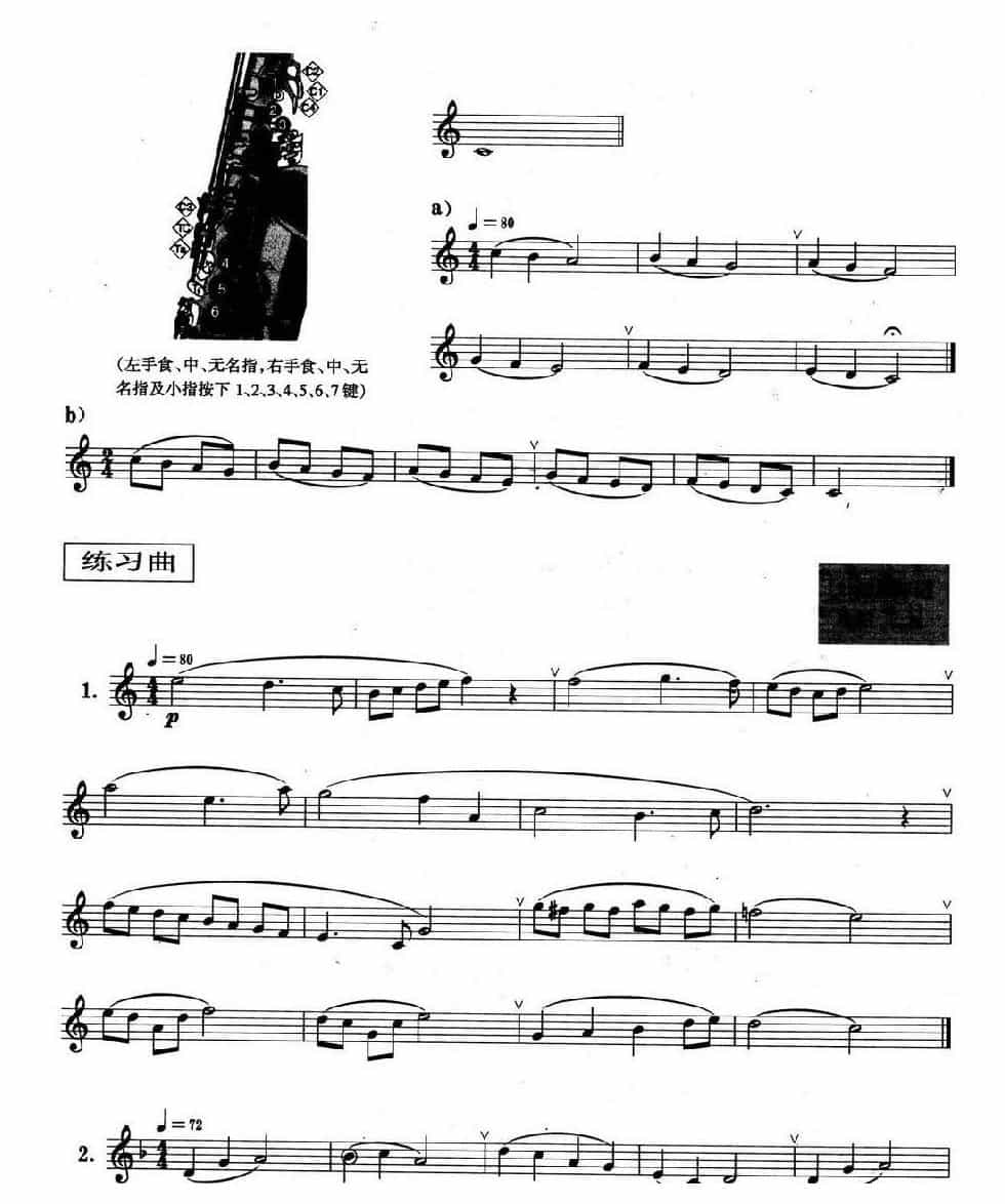 萨克斯管演奏入门与提高练习曲