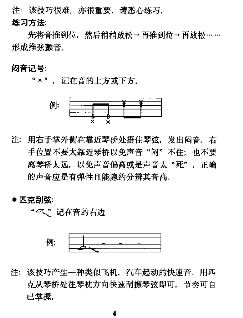 电吉他标记说明4