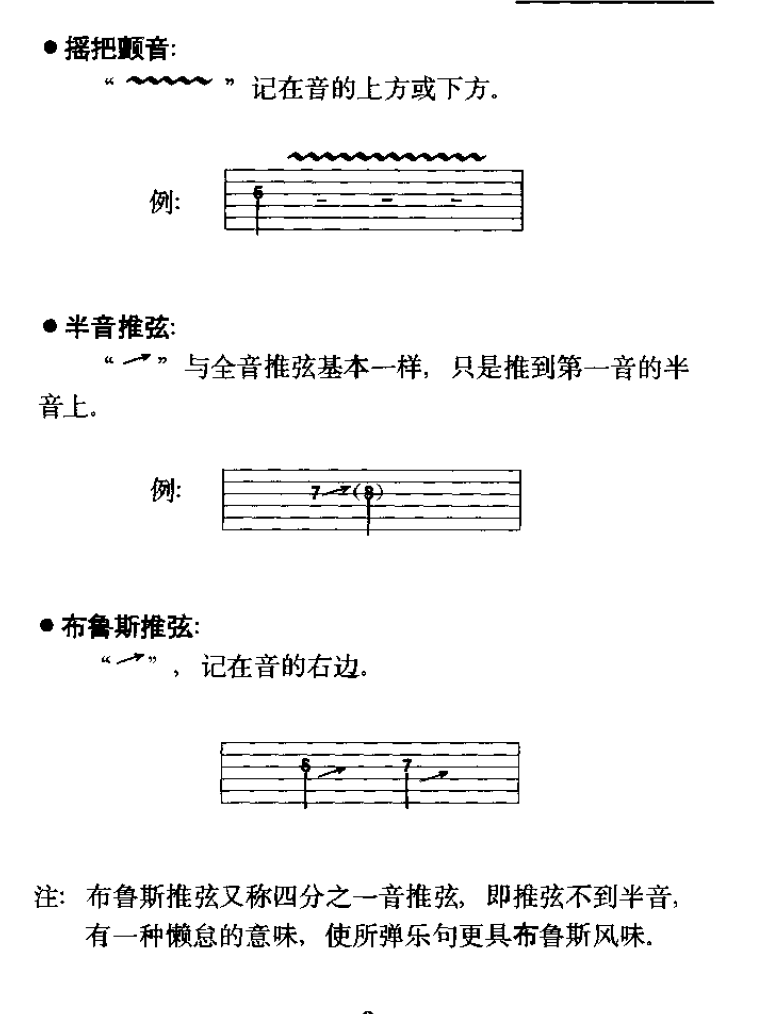 电吉他标记说明9