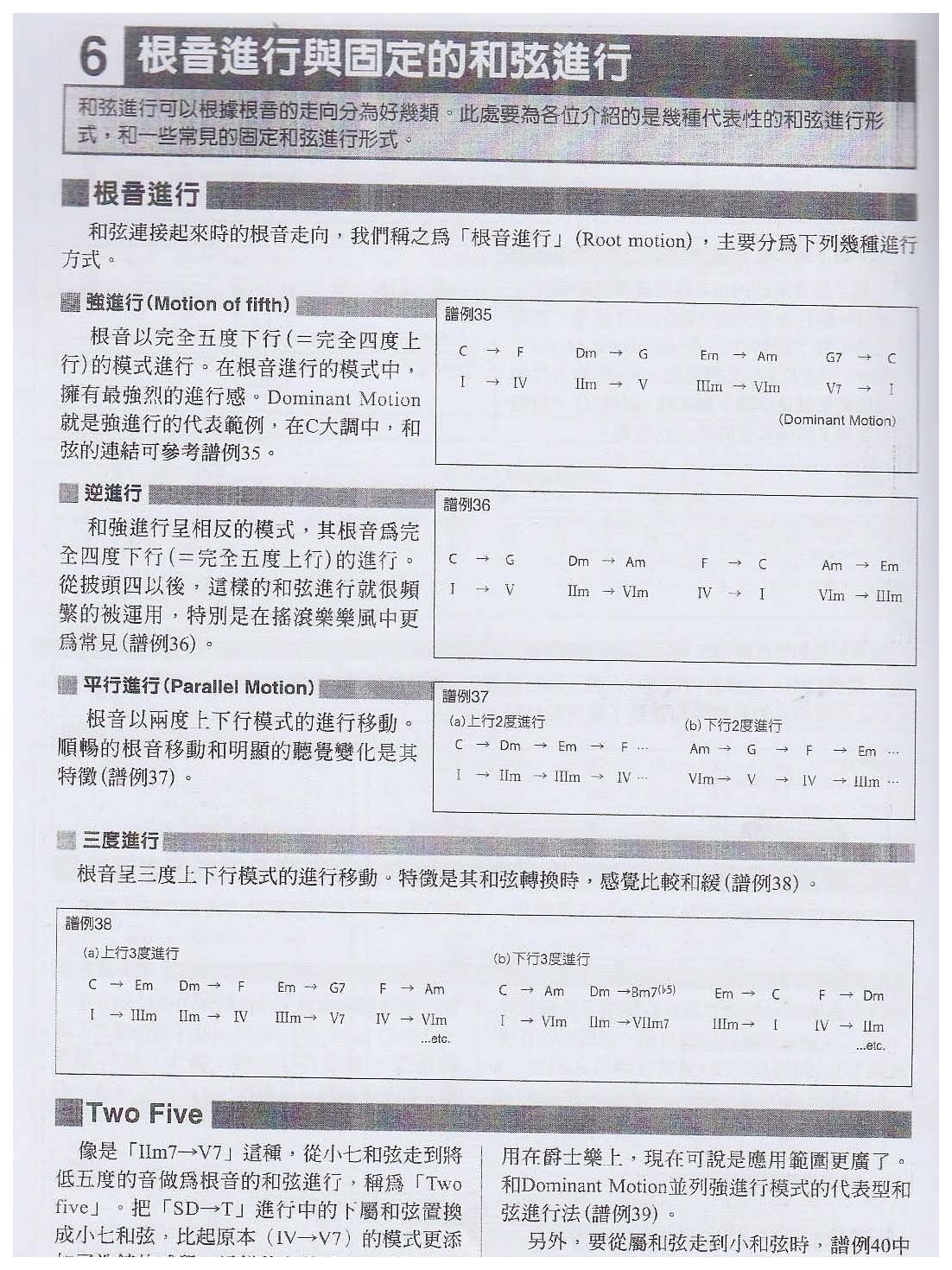 电吉他与和弦相关的基础知识《根音进行与固定的和弦进行》