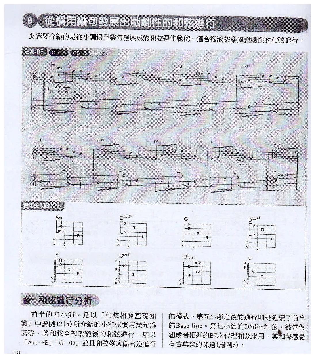 电吉他和弦教学《从惯用乐句发展出戏剧性的和弦进行》