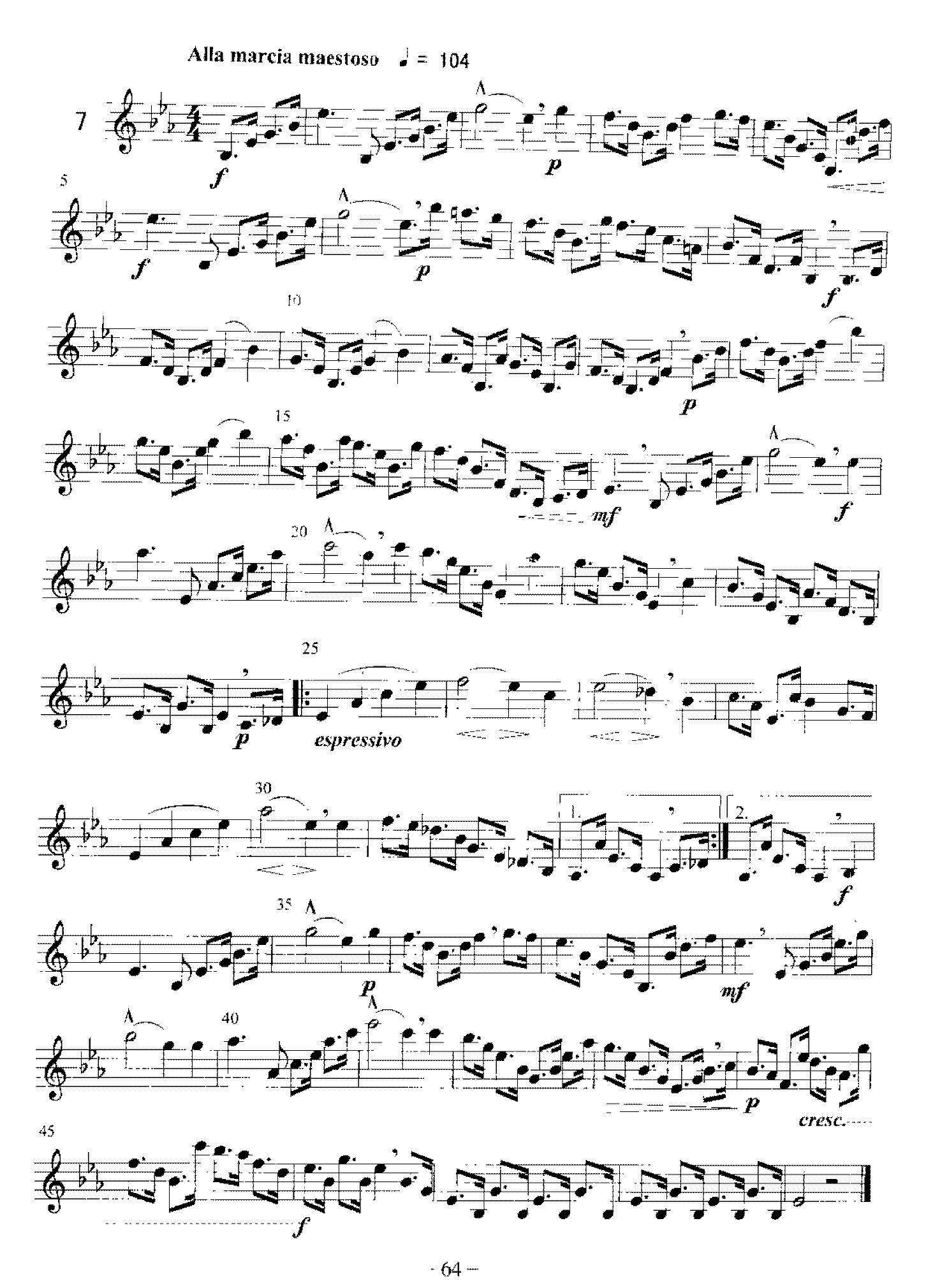 单簧管综合性练习及中外名曲与练习曲《富有“表情”的练习曲(1-18)》