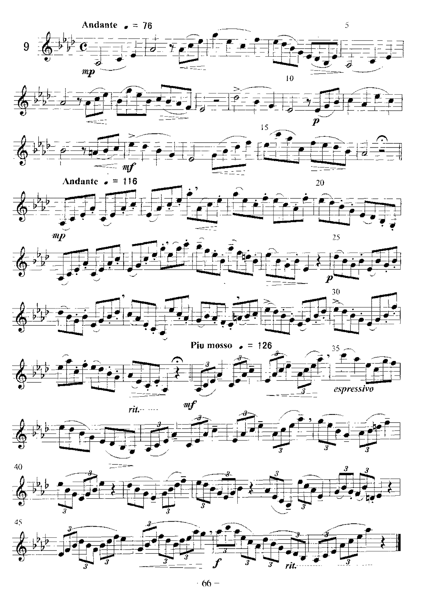 单簧管综合性练习及中外名曲与练习曲《富有“表情”的练习曲(1-18)》
