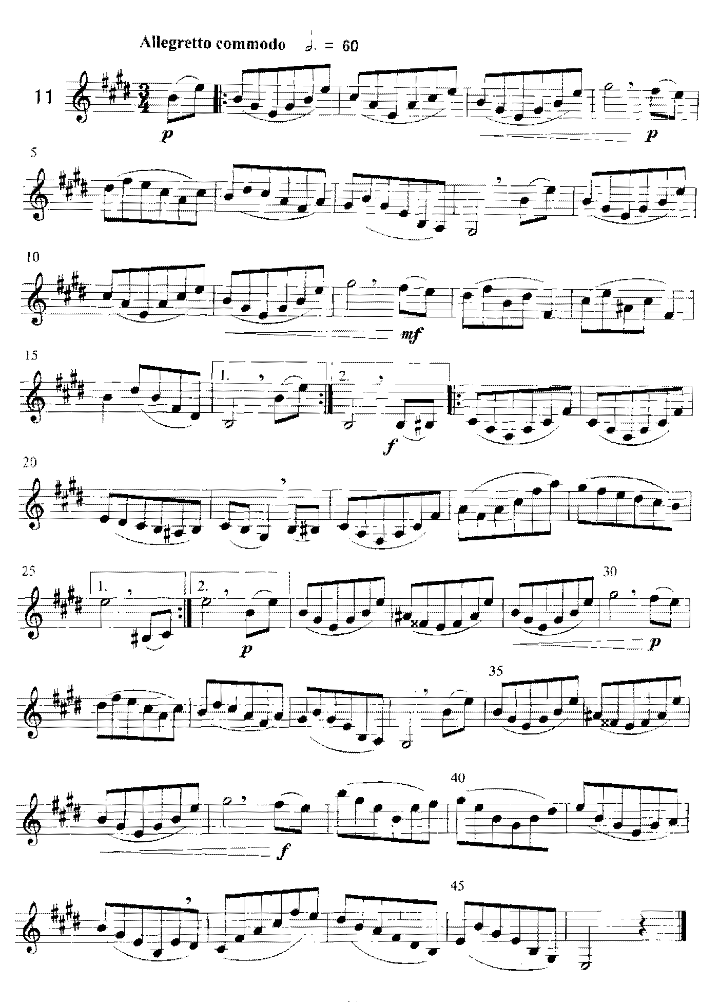 单簧管综合性练习及中外名曲与练习曲《富有“表情”的练习曲(1-18)》