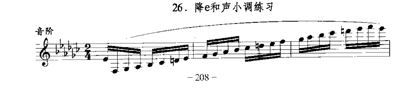单簧管日常基础技术练习曲《降e和声小调练习》