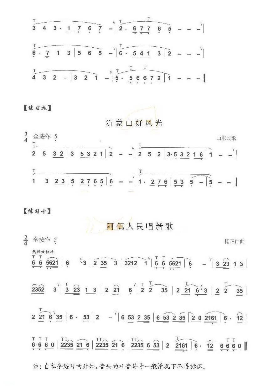 巴乌元气息练习《巴乌连音练习》