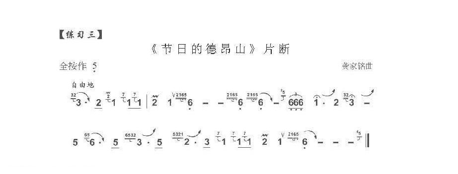 巴乌手指技巧练习《巴乌滑音练习曲及技巧》