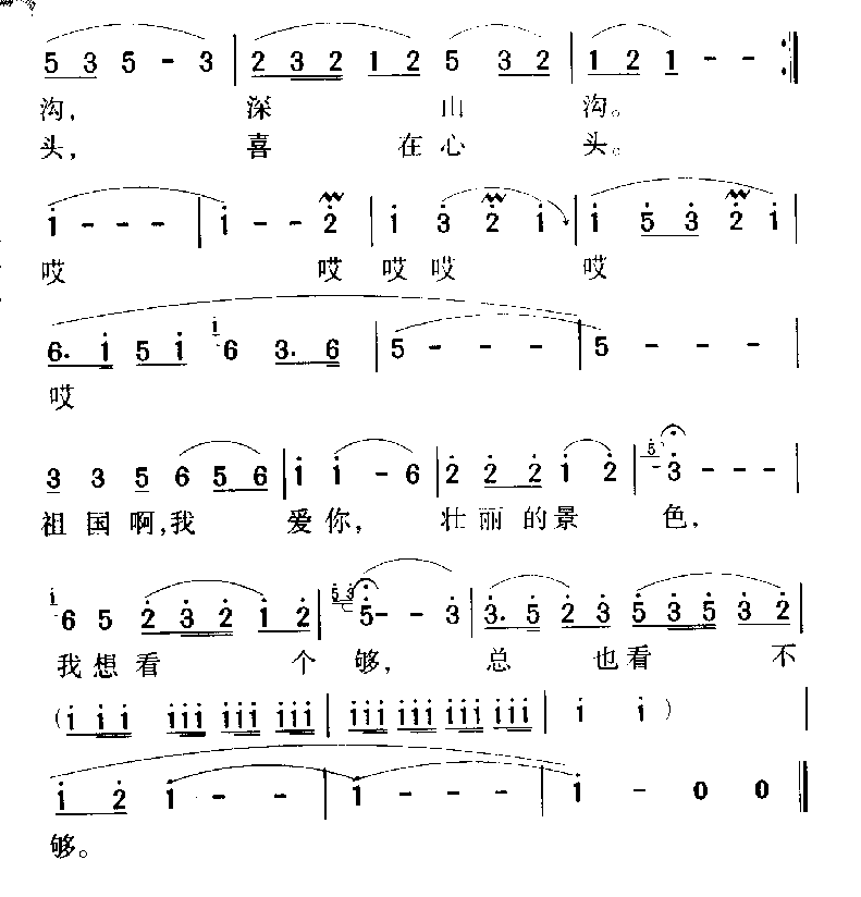 军歌乐谱【马儿啊，你慢些走】