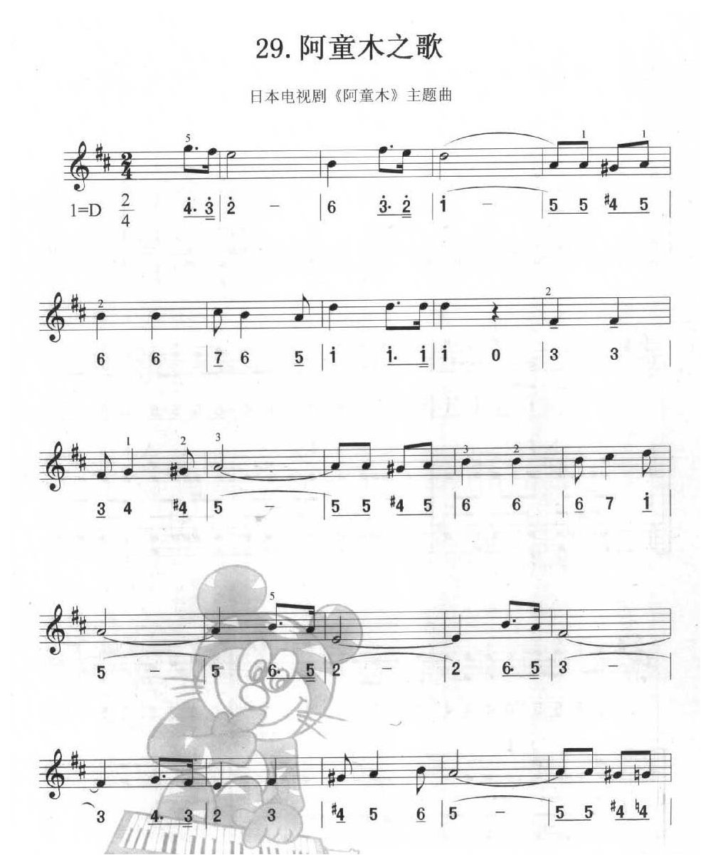 多声部口风琴乐曲【阿童木之歌】加入打击乐的练习