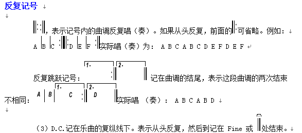 常见简谱符号