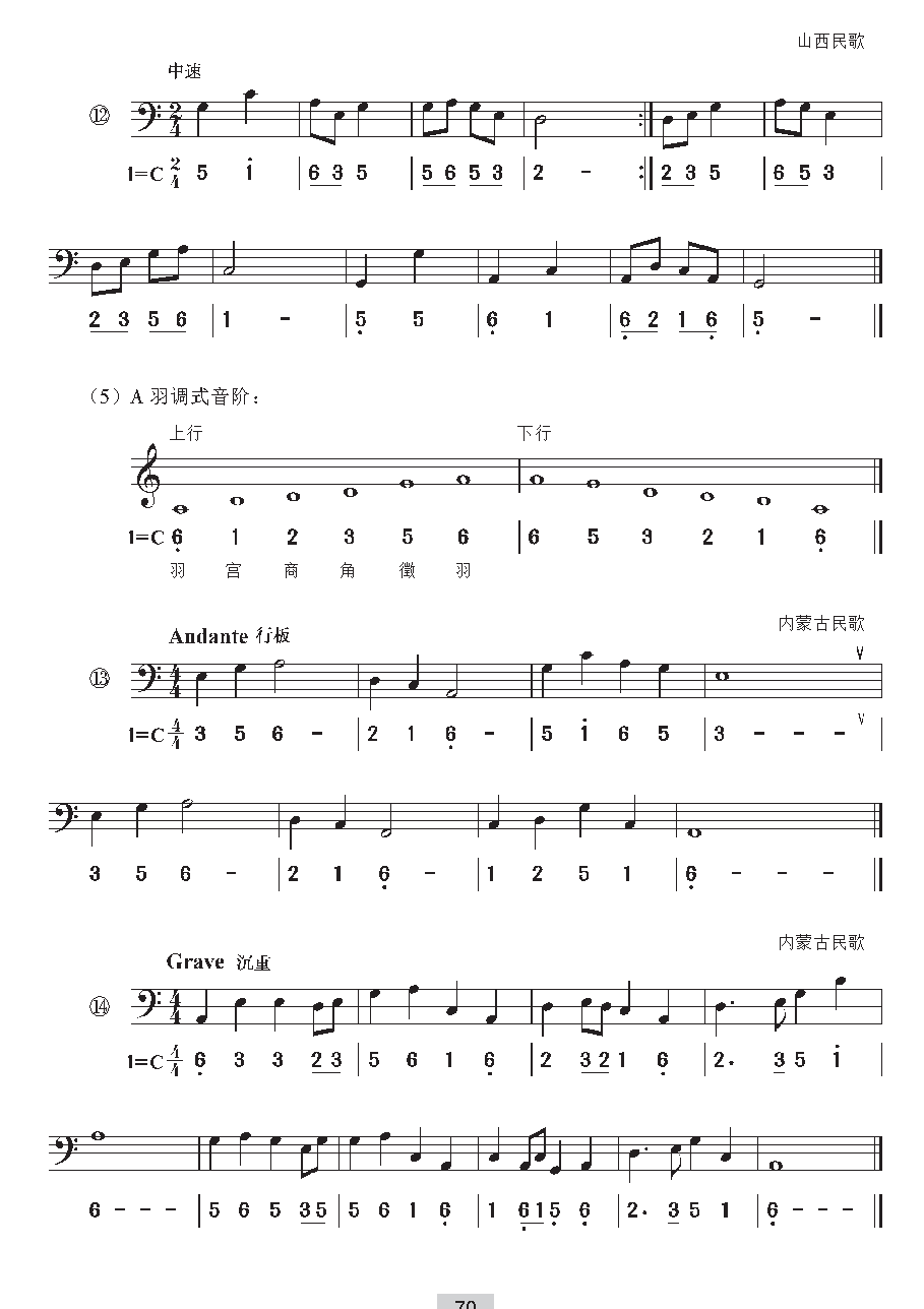 《视唱》五声音阶及其调式