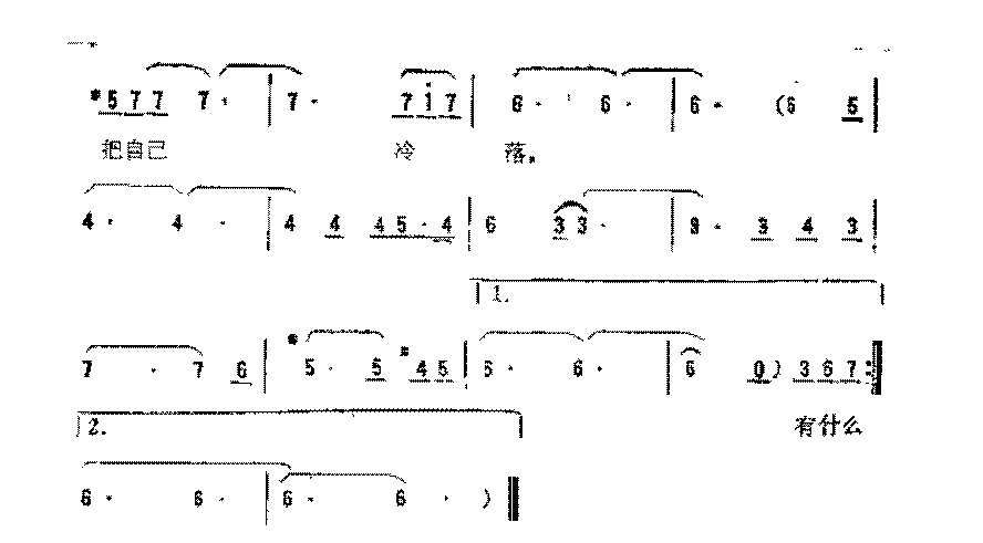 简谱《心事》（台湾)孙仪 词/汤尼 曲