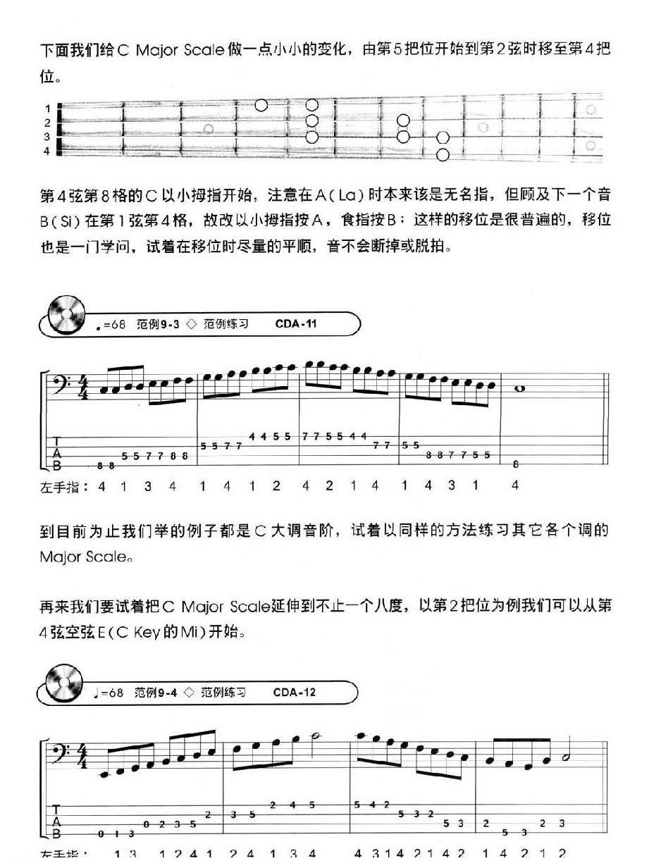 电贝司基础教程《大调音阶与调号》