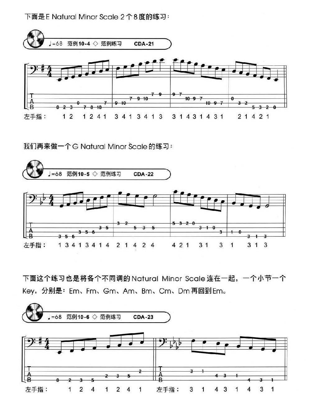 电贝司基础教程《自然小音阶及关系大小调奏》