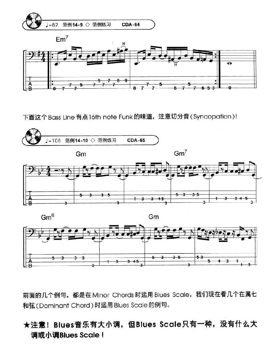 电贝司基础教程《五声音阶即蓝调音阶》