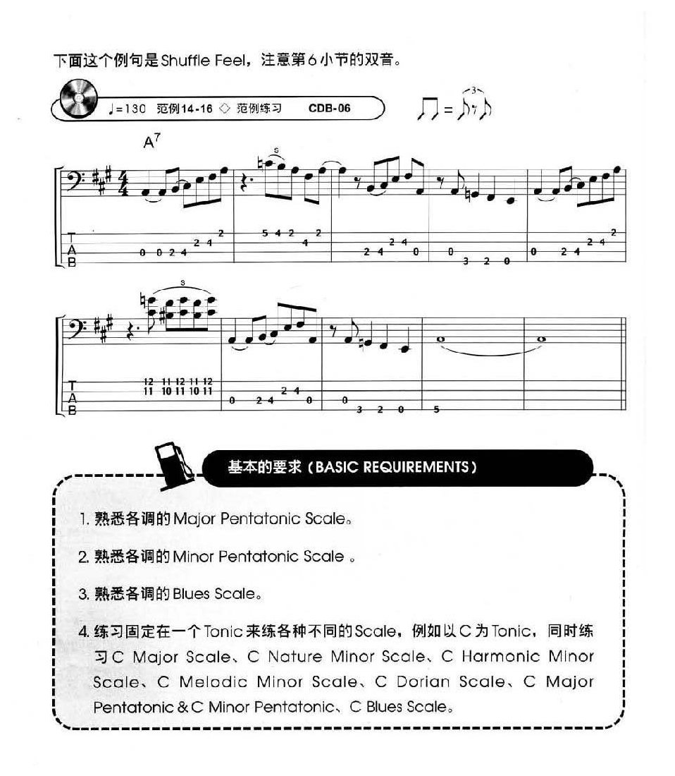 电贝司基础教程《五声音阶即蓝调音阶》