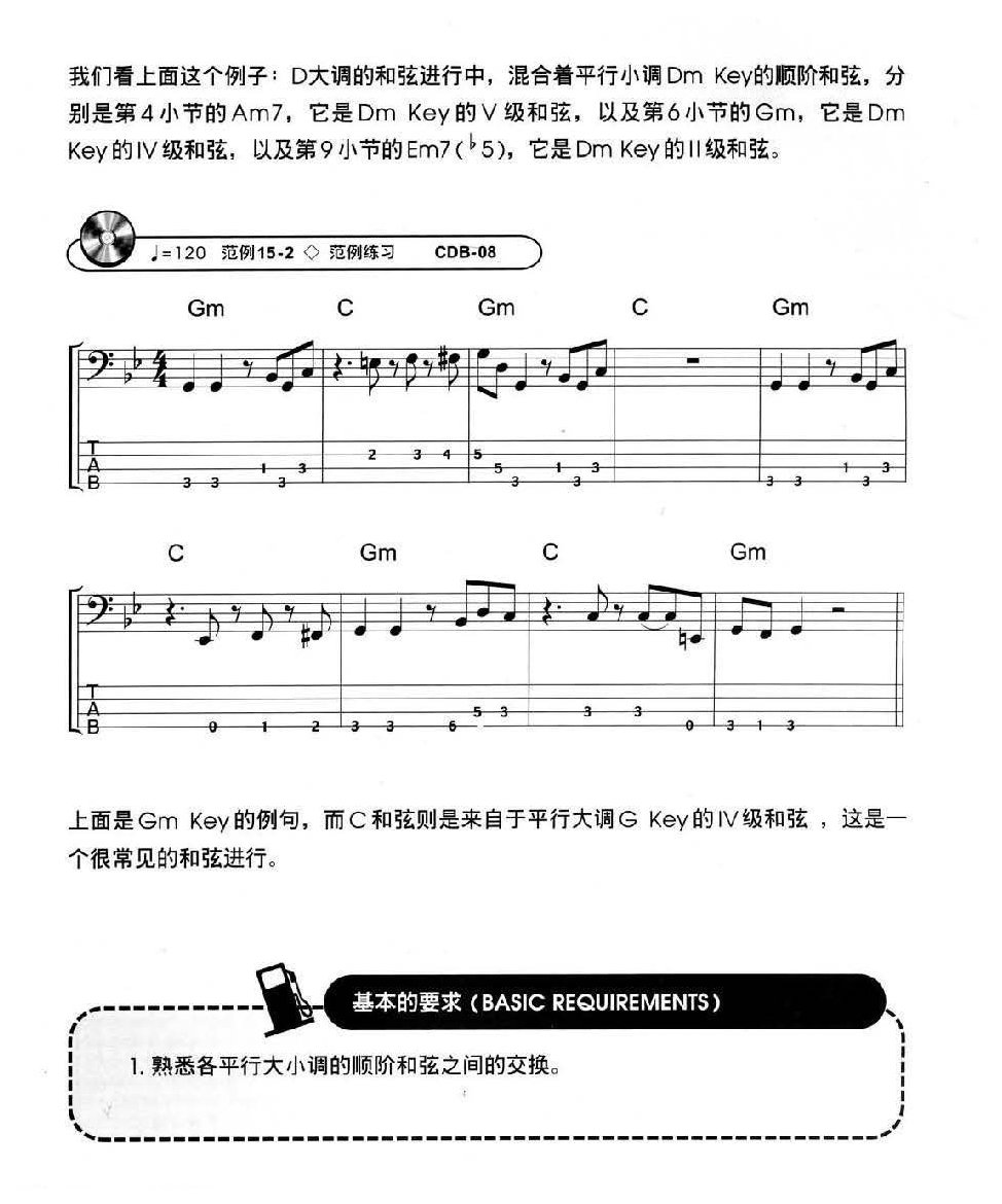 电贝司基础教程《平行大小调及调式互换》