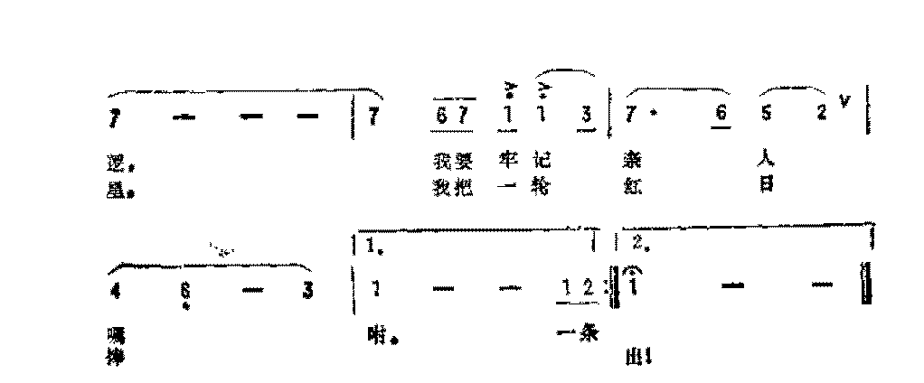 抒情歌曲简谱《哨所的小路》