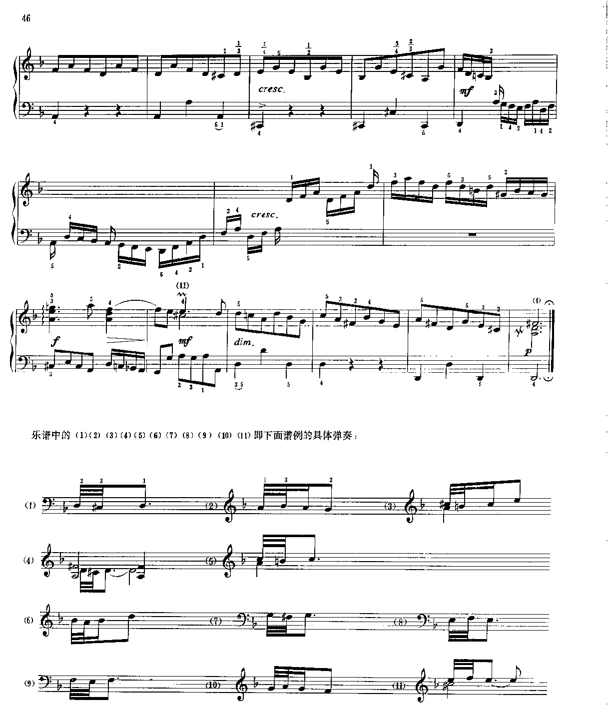 电子琴练习曲 d小调小前奏曲 巴哈曲