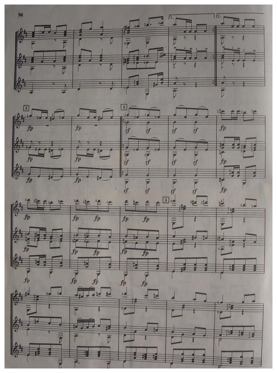 古典吉他三重奏乐曲《军队进行曲》[奥]舒柏特曲