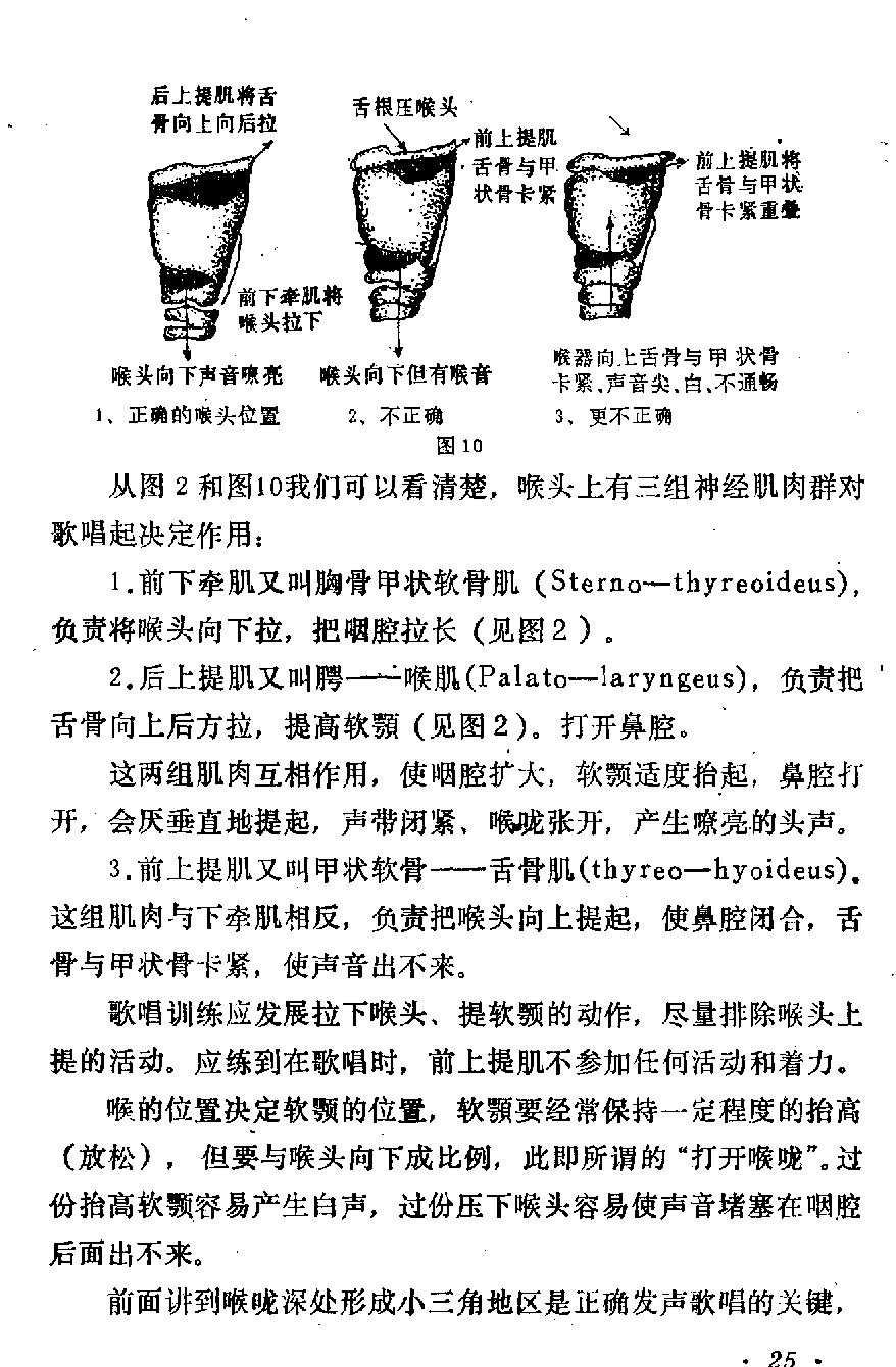 声乐教学笔记《喉头向下挡气吐字发音法》