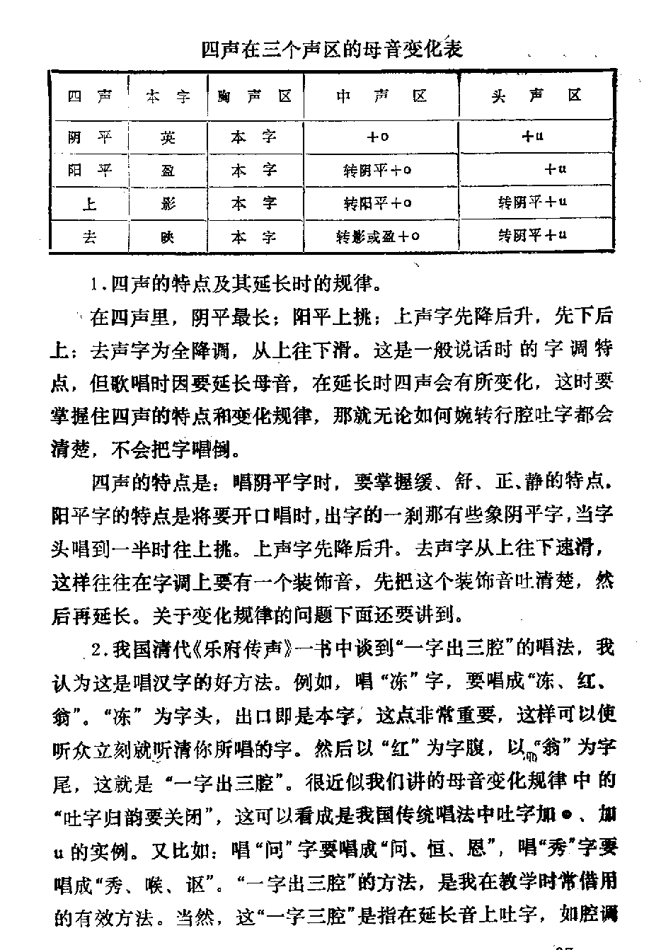 声乐教学笔记《喉头向下挡气吐字发音法》