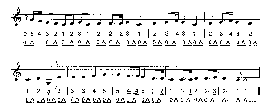 口琴简谱与五线谱对照乐谱《欢乐颂》贝多芬曲
