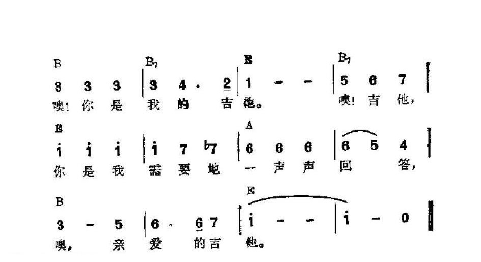 吉他伴奏谱《噢!我的吉他》西班牙民歌