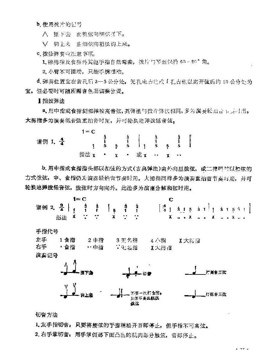 吉他演奏说明