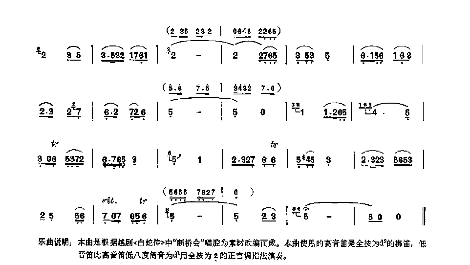 笛子独奏曲《断桥会》姜学尚、顾生安、詹永明/编曲